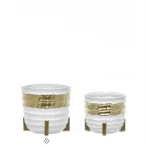 VASO CERAMICA GOLD STONE 15,00X15,00X14,00