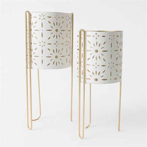 127034452 VASO METAL SET2 30X72/25X63CM