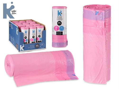 SACO LIXO PERFUMADO 30L 20 UNIDS ROSA