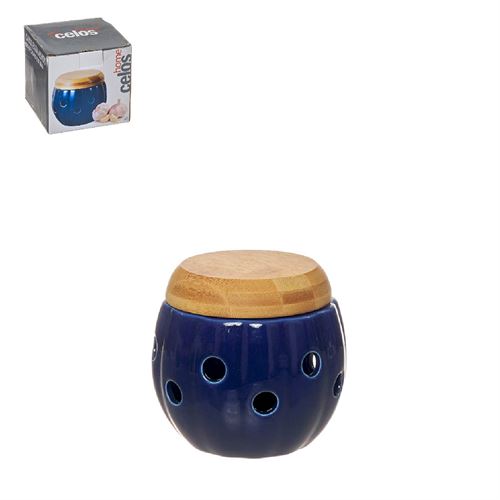 24355 CAIXA P/ ALHOS PORCELANA E BAMBU C 11,00 L 11,00 A 10,50