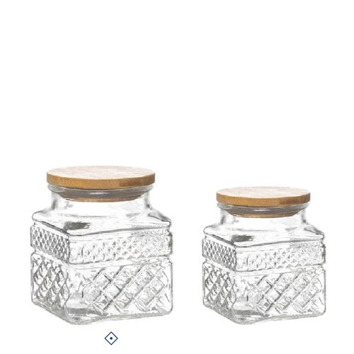 31763 FRASCO VIDRO 1L COM TAMPA BAMBU C 11,30 L 11,30 A 14,00