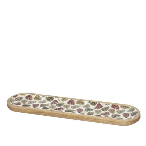 55272 TABULEIRO MADEIRA DEC PINHAS 50X12X2CM