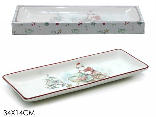 471541 TORTEIRA NATAL CERAMICA PAI NATAL 28X12CM