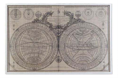 CU-186432 QUADRO MDF BAMBU 120X4X80 MAPA-MUNDO NATURAL