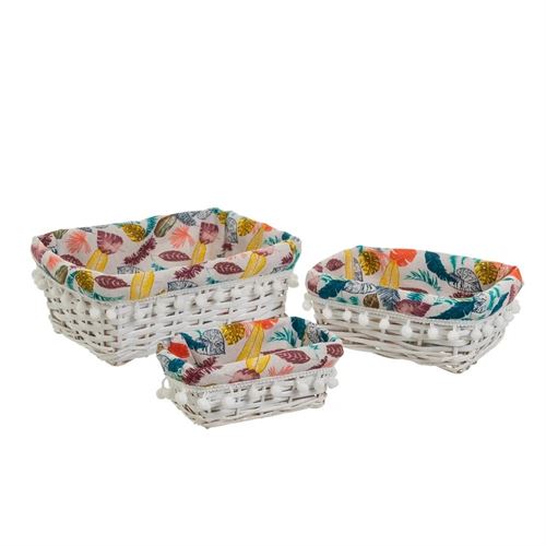 805178 CESTO VERGA TELA SET3 28X20X11CM