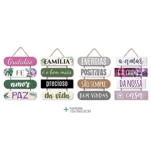 BD-75298 PLACA PAREDE MDF 15X18X0,6CM