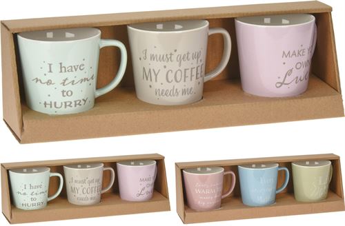 CANECA CERAMICA SET3 330ML