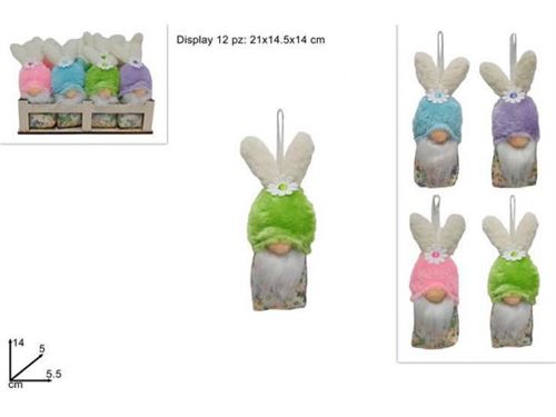 26101 GNOMO DECORATIVO PASCOA 4SORTIDOS