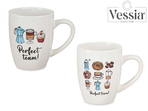 66910 CANECA CERAMICA TEAM SORT2 12 x 8 x 10 cm.