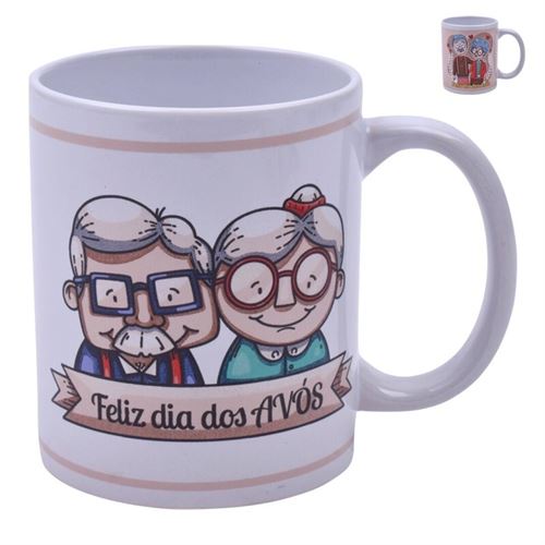 CANECA SK AVOS/SORTIDO 10X11,5CM