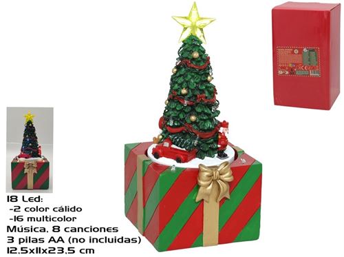 692555 CENA NATAL MUSICAL LED 11X12,5X23,5CM