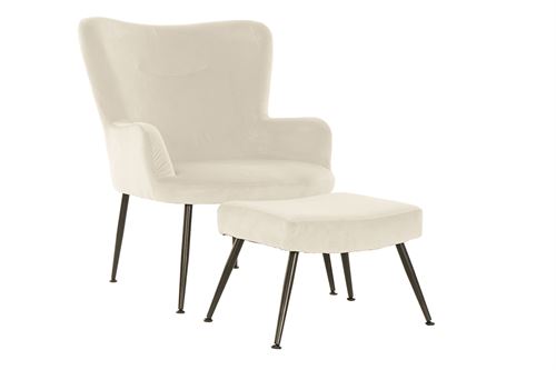 MB-191900 CADEIRÃO SET 2 POLIÉSTER METAL 70X60X84CM BEGE