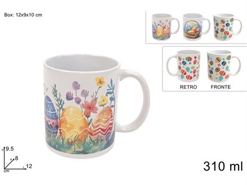 35063 CANECA CERAMICA PASCOA 310ML