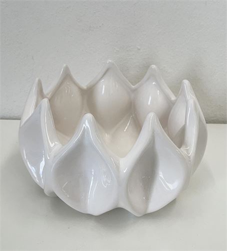 TAÇA CERAMICA BRANCO 12X18CM