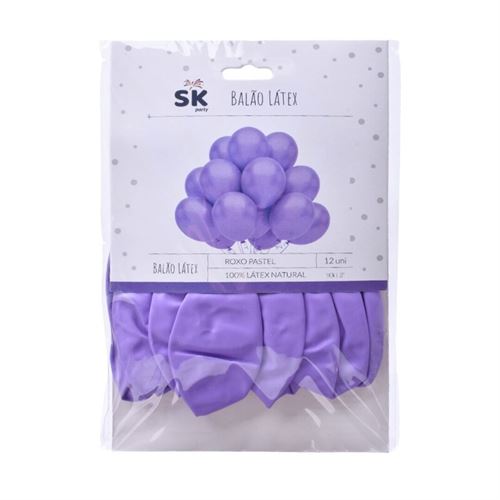 12081 BALAO 12 UNIDADES 30CM ROXO