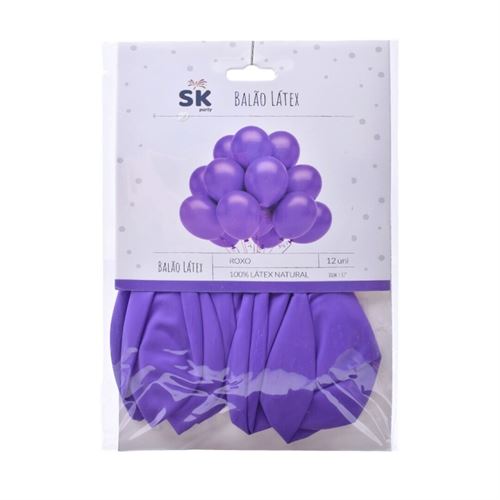 01256 BALAO 12 UNIDADES 30CM LILAS