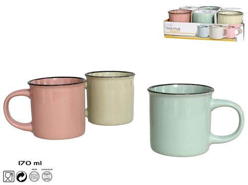 097794 CANECA CERÂMICA 170ML VERONA 3 SORT.