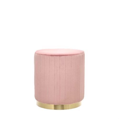 96585 PUFF MADEIRA TECIDO ROSA C 40,000 L 40,000 A 42,000
