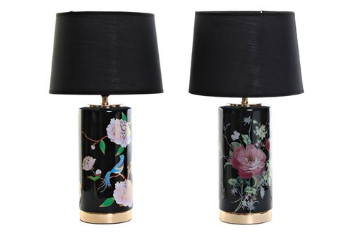 LA-191832 CANDEEIRO MESA GRES 28X28X50 FLORES 2 SORT.