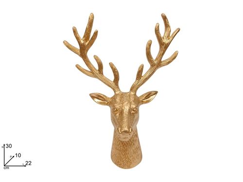 392851 RENA POLIRESINA DOURADA 30CM