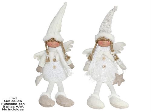 165424 ANJO NATAL TECIDO PARIS LIDEROU 2SORTIDOS 55CM