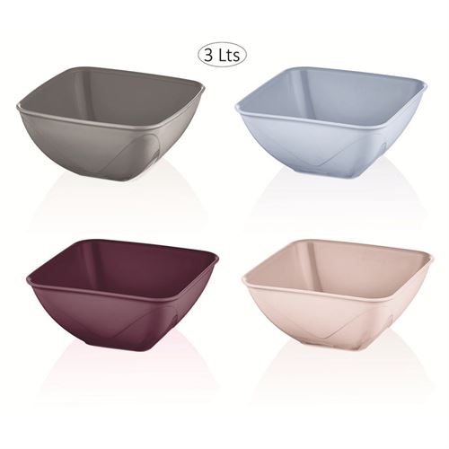 SALADEIRA QUAD 3LT 24X24X11CM