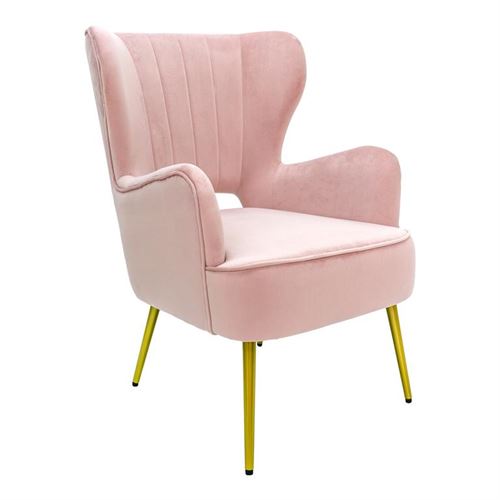12619905 CADEIRÃO ROSA NUDE PÉS METAL 67X73X69CM LSR16196
