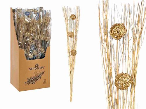 41826 RAMO DOURADO 3 BOLAS METALICO
