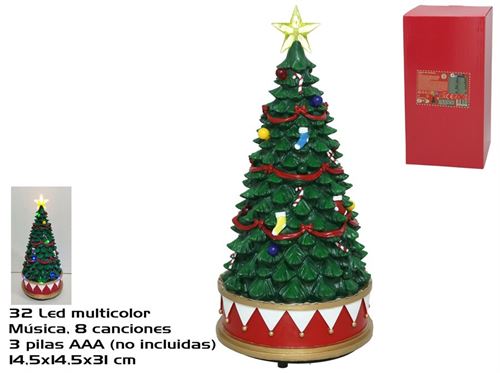 692432 ARVORE MUSICAL LED 14,5X14,5X31CM