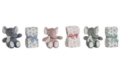 BE-213303 MANTA PELUCHE SET 2 POLIÉSTER 80X100X1CM 3 MOD.