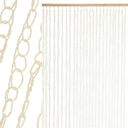 805546 CORTINA TIRAS DECORATIVA NATURAL 90X200CM