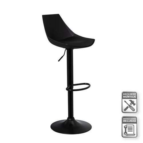 805401 BANCO PELE SINTÉTICO-METAL PRETO 38 X 46 X 104 CM