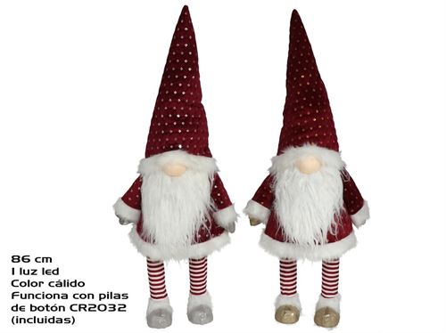 4488 PAI NATAL 1LED VERMELHO 2SRT 32X24X86CM