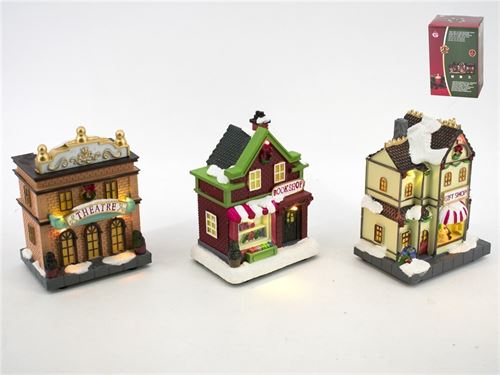 CASA NATAL COM LUZ 10X7.5X14.5CM