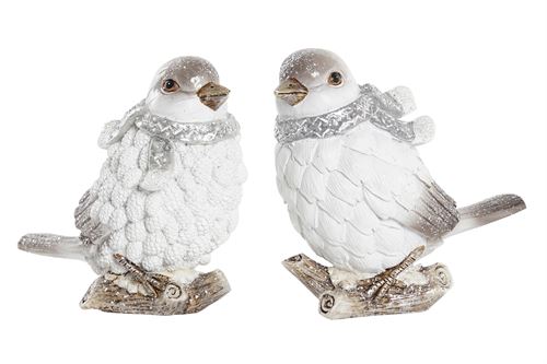 NV-198655 FIGURA RESINA 13,5X7X12,5 PAJARO 2 SORT