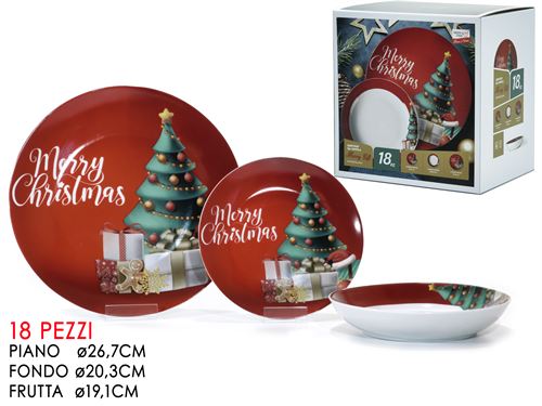 524203 SERVIÇO DE MESA NATAL PORCELANA