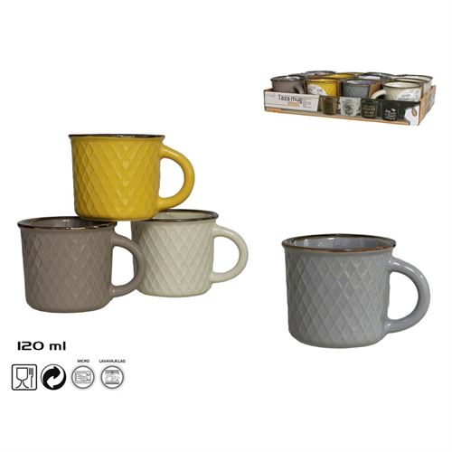 100623 CANECA  120ML SOUTH 4 SORTIDOS GRES
