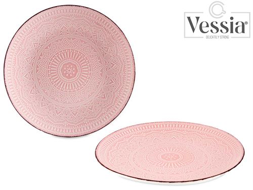 90002 PRATO RASO RELEVO ROSA 27CM