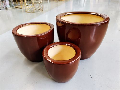 75401 SET 3 VASOS CERAMICA