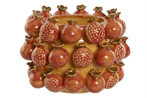 JR-217870 JARRO CERÂMICA 30X30X20 CM LARANJA