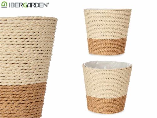 VASO CORDA 12,5CM CASTANHO NATURAL