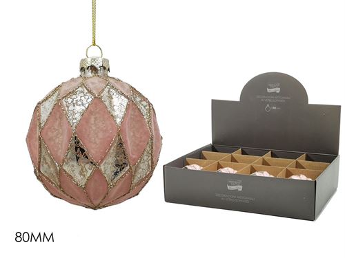 424687 BOLA NATAL VIDRO DECORATIVO 8CM