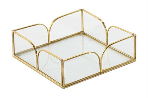 LD-216265 JOALHEIRO VIDRO METAL 16X16X5,30 DOURADO