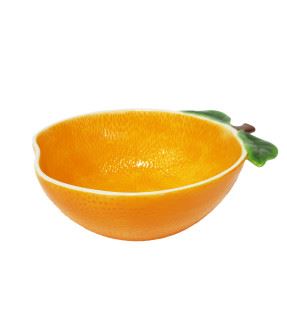 24747 TAÇA CERAMICA LARANJA 30X25X9,5