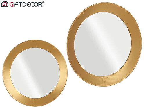 81463 ESPELHO REDONDO DOURADO 80CM