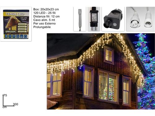 248646 CORTINA DE LUZES 120 LED 3MT