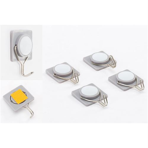 P090487859 CJ. 4 GANCHOS G-63 CINZA 3.9x5.4x1cm