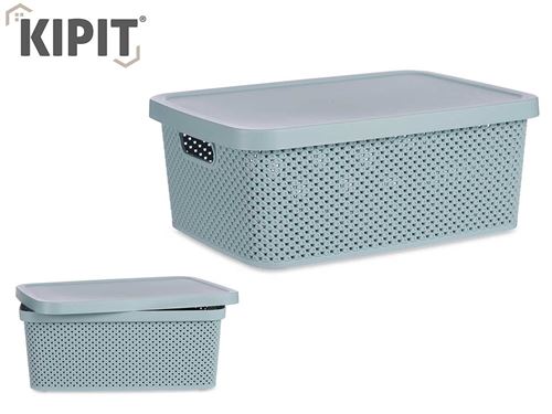 86647 CESTO ORG PL 13L C/TAMPA 39 x 28 x 15 CM