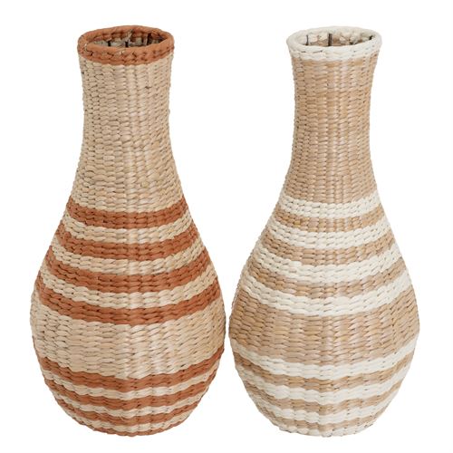 803952 VASO FIBRA NATURAL-PAPAEL-MTL 27X27X55CM