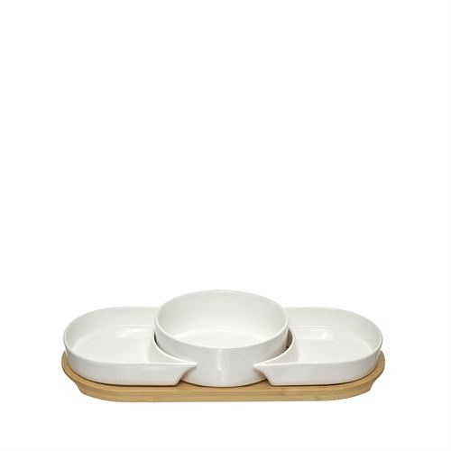 TRAVESSA CERAMICA E BAMBU C 39,50 L 17,20 A 4,50